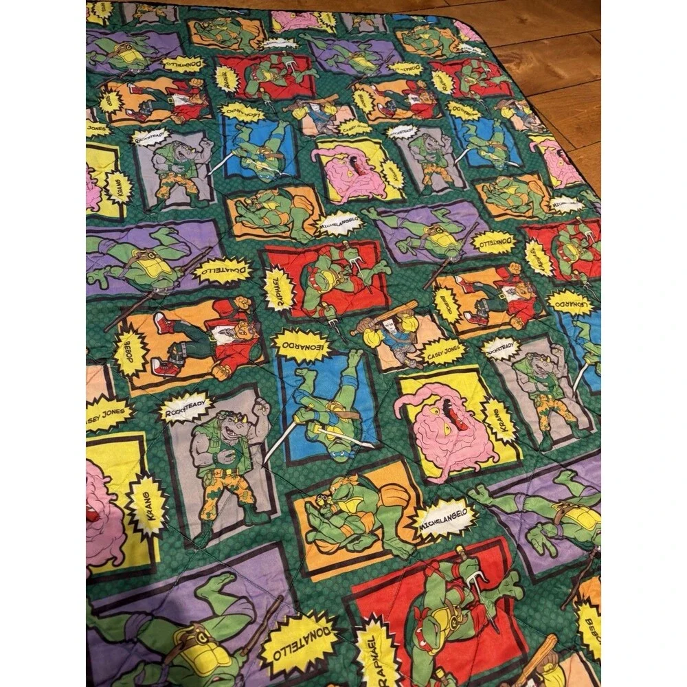 Nickelodeon Teenage Mutant Ninja Turtles TMNT Quilted Bedspread (48”x 52”)